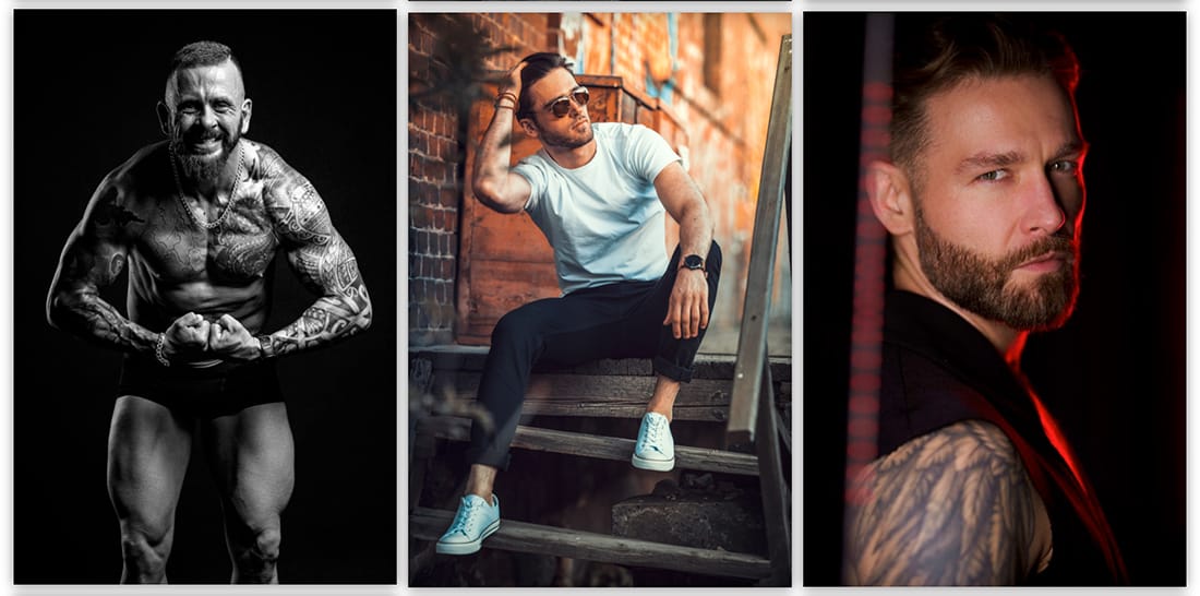 męska sesja zdjęciowa w studio Kraków – portret mężczyzny
