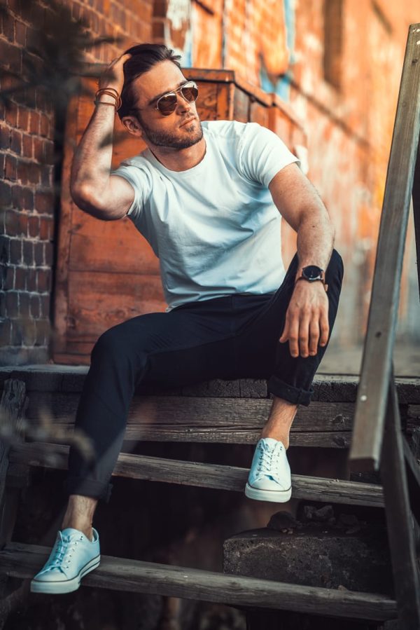 męska sesja zdjęciowa w studio Kraków – portret mężczyzny