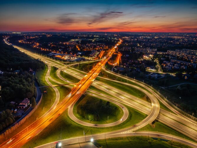 2025.05.01 Węzeł Wielicki A4 Kraków-Wieliczka