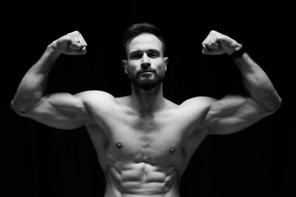 czarno biala sesja fitness kraków